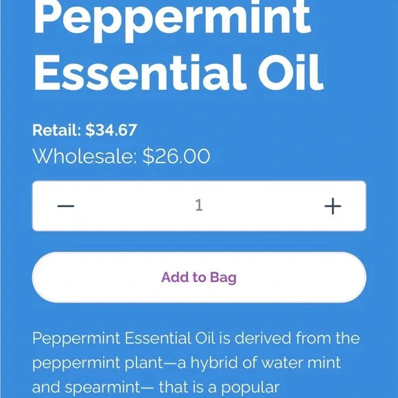 doTERRA Peppermint Essential Oil 15ml - Picture 2 of 2